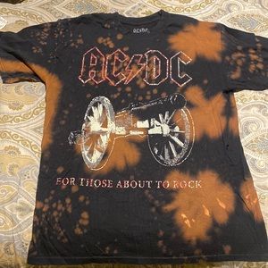 Graphic tee ty-dye AC/DC tee size small.